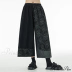 Women Patchwork Casual Denim High Elastic Waist Personality Fashion Loose Wide Leg Korea Spring Autumn New Jean