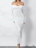 Women Ruched Slash Neck Off-shoulder Sleeve Solid Slim Fit Bodycon Cocktail Party Vestidos