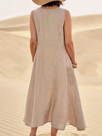 Casual Solid Pocket Sleeveless Dress