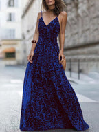 Leopard V Neck Sling Bare Back Dress