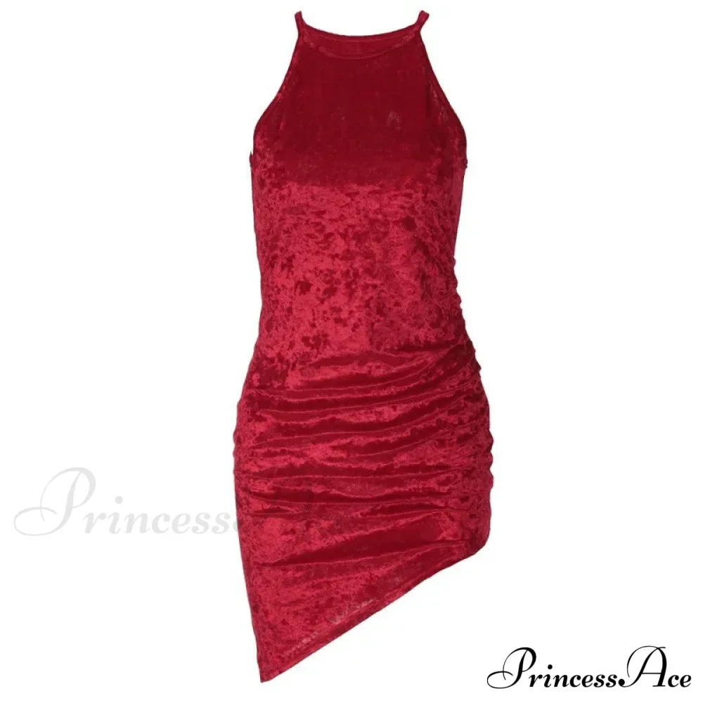 Women's Elegant Halter Neck Print Bodycon Mini Dress
