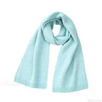 Wool Blend Solid Knitted Minimalist Imitation Cashmere Scarf