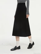 Wool Gray Turtleneck Sweater Skirt Sweater