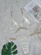 Wrap Around Metal Chains Bikini Set
