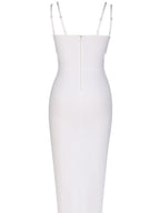 Coretta Pearl Coutout Bandage Dress In White