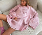 Y2K Baggy Ripped Knit Sweater