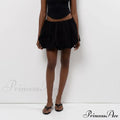 Y2K Bubble Pleated Hem A Line Mini Skirt