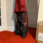 Y2K Dark Embroidered Cleaning Pant