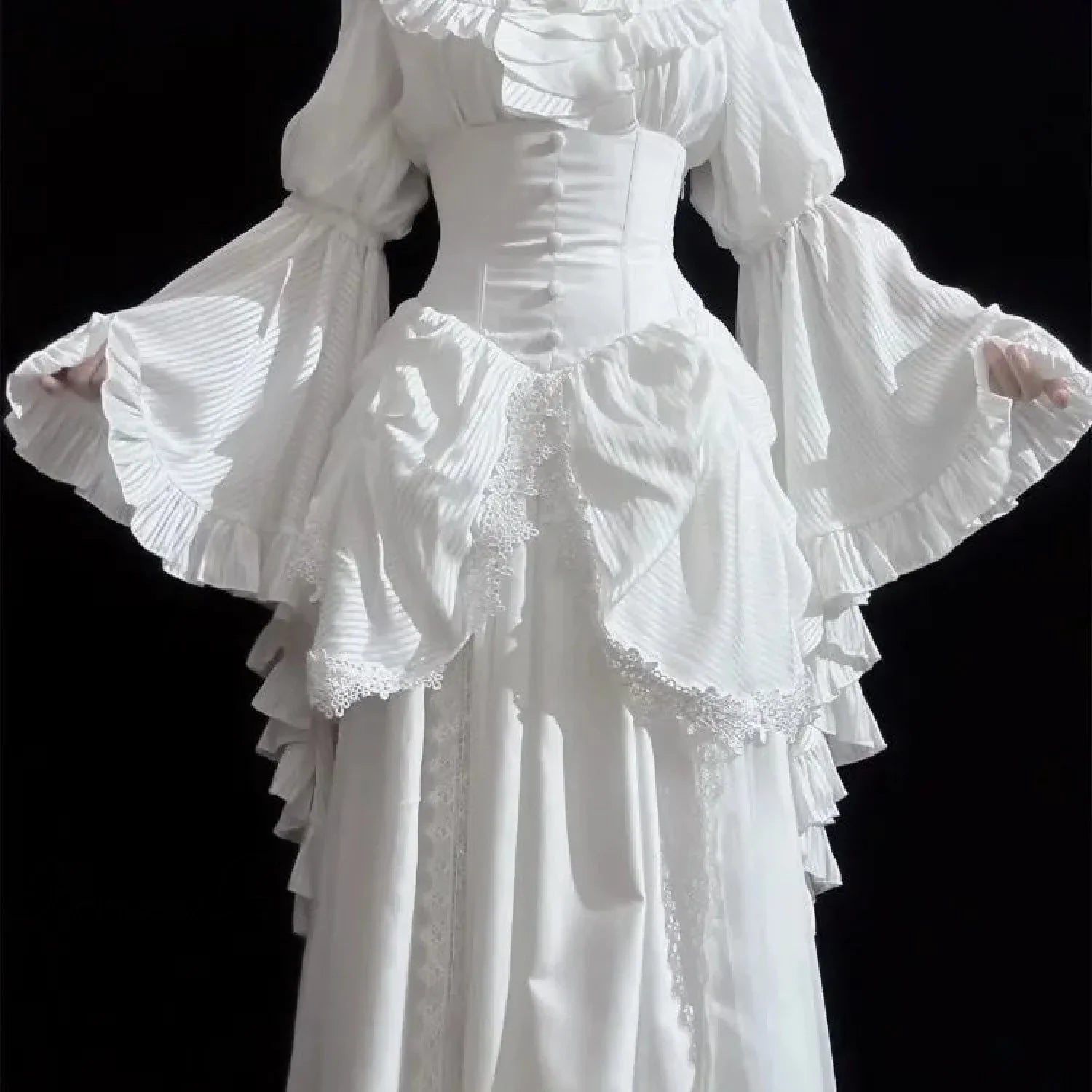 Y2k Frilly Sleeve Harajuku Blouse