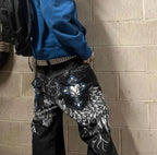 Y2K Gothic Design Print Loose Pant