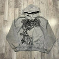 Y2K Gothic Skull Zipper Hoodie