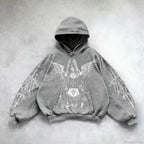 Y2K Gothic Skull Zipper Hoodie