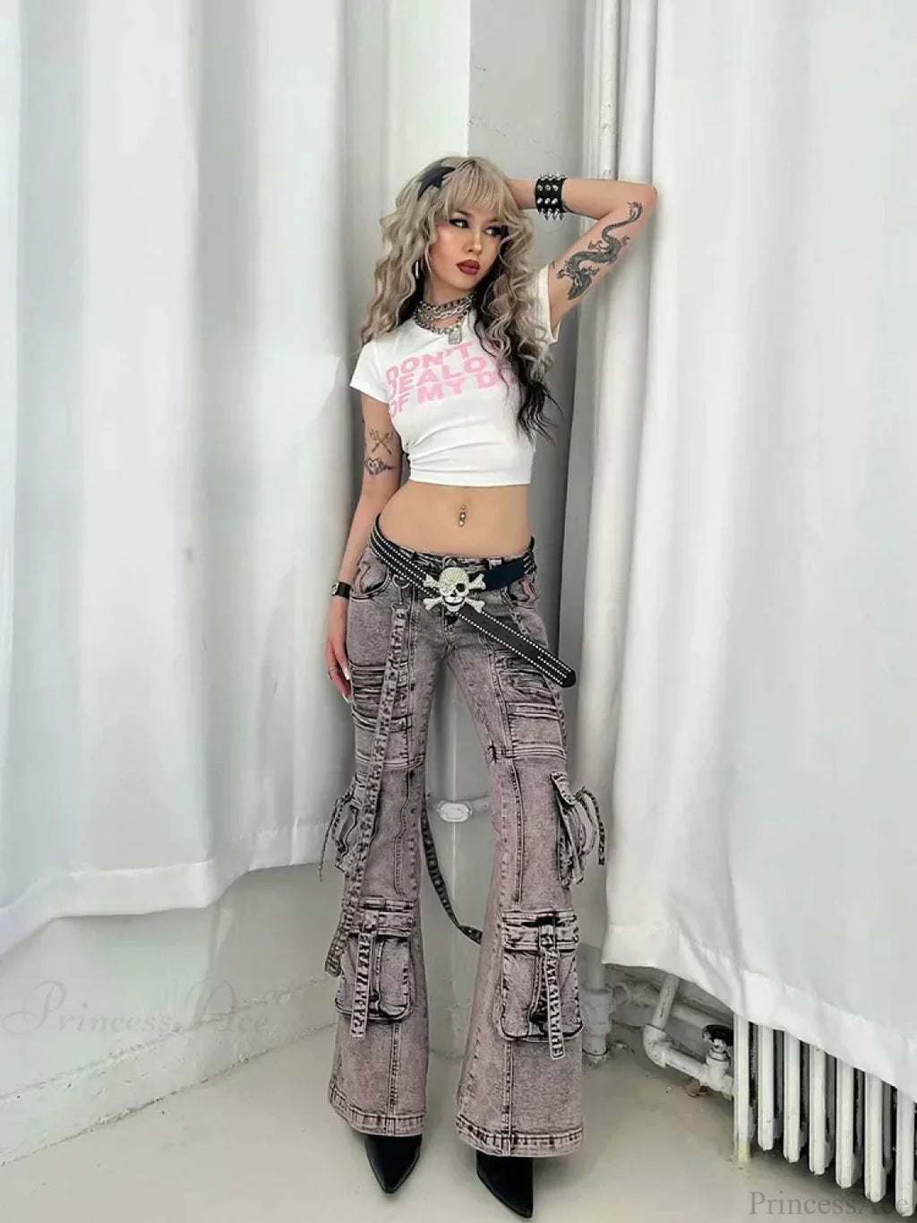 Y2k Harajuku Letter Print Crop Top T-shirt