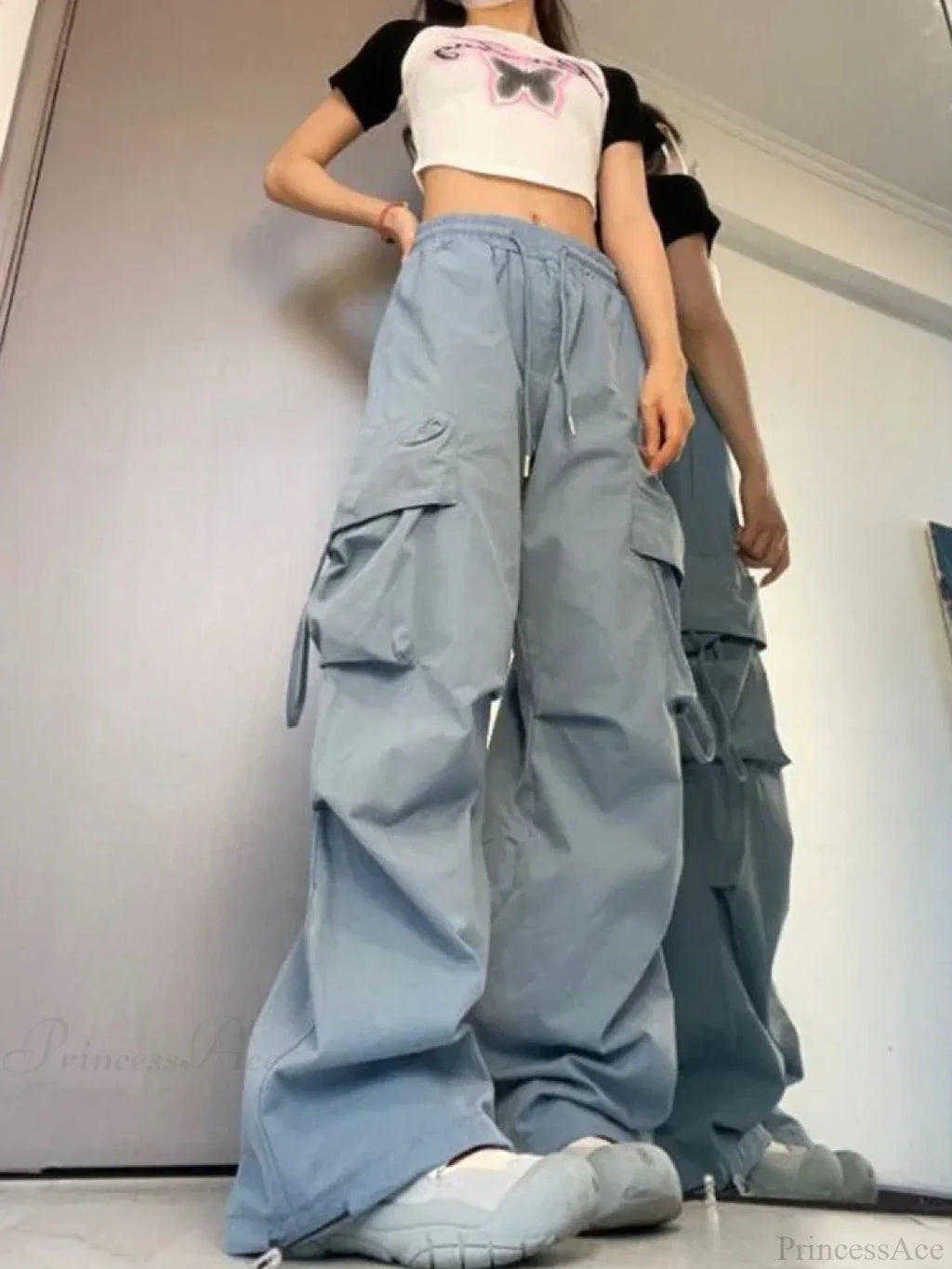 Y2K High Waist Cargo Pants