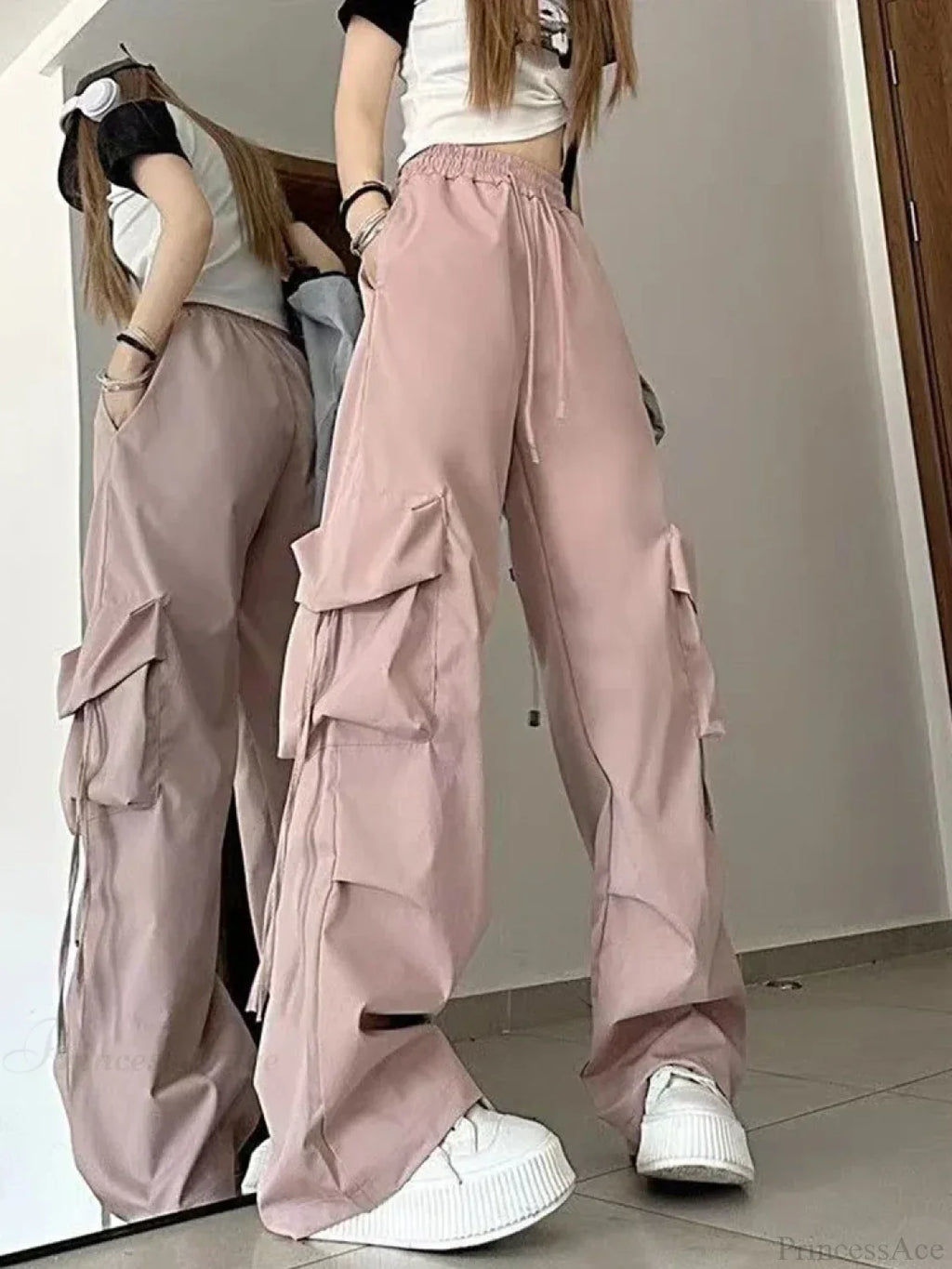 Y2K High Waist Cargo Pants