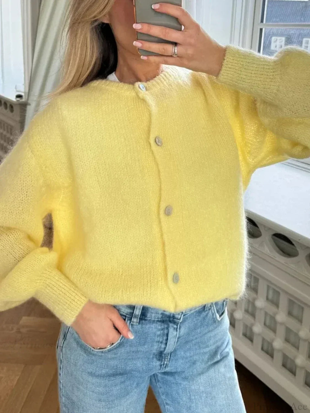 Y2K Knit Casual Cardigan Jacket