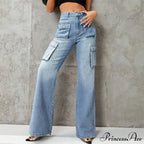Y2K Korean Wide Leg Stretchy Denim Jeans