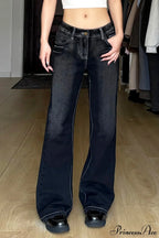 Y2K Low Rise Bootcut Acid Wash Versatile Jeans