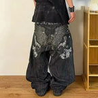 Y2K Mysterious Embroidery Baggy Pant