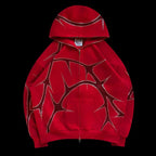 Y2K Mysterious Rhinestone Zipper Hoodie