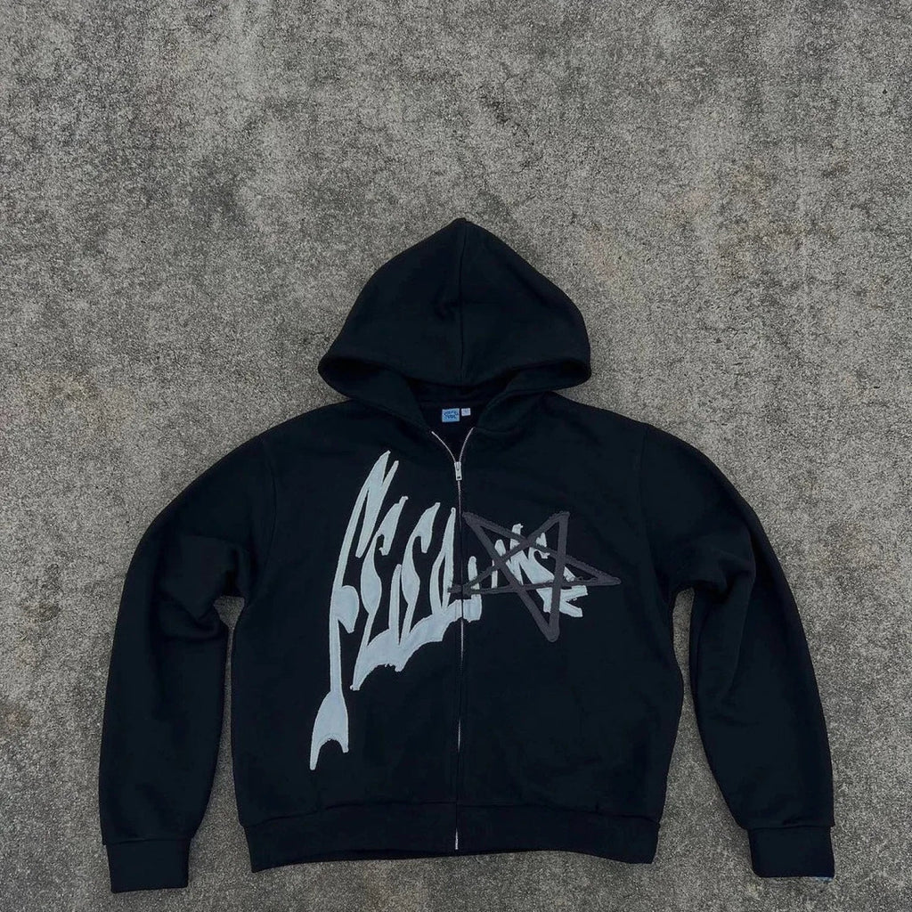 Y2K Retro Letter Hoodie