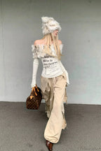 Y2K Sexy Letter Print Slim Long Sleeve Tee