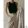 Y2K Sleeveless Knitted Crop Tops