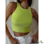 Y2K Sleeveless Knitted Crop Tops