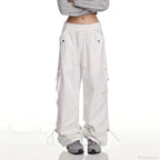 Y2K White Cargo Baggy Pants