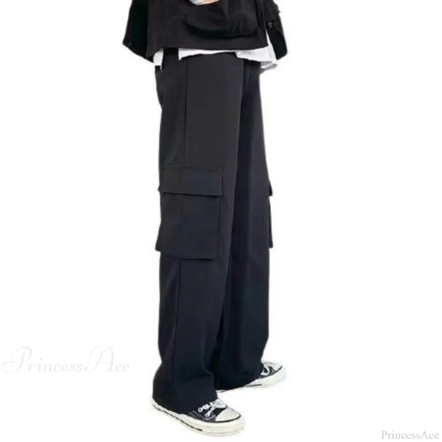 Y2K White Cargo Baggy Pants