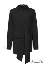 ZANZE SELF-TIE SHIRT - Plus Size