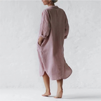 Isabel Minimalist Stylish Long Pink Dress Statement Occasion Edit