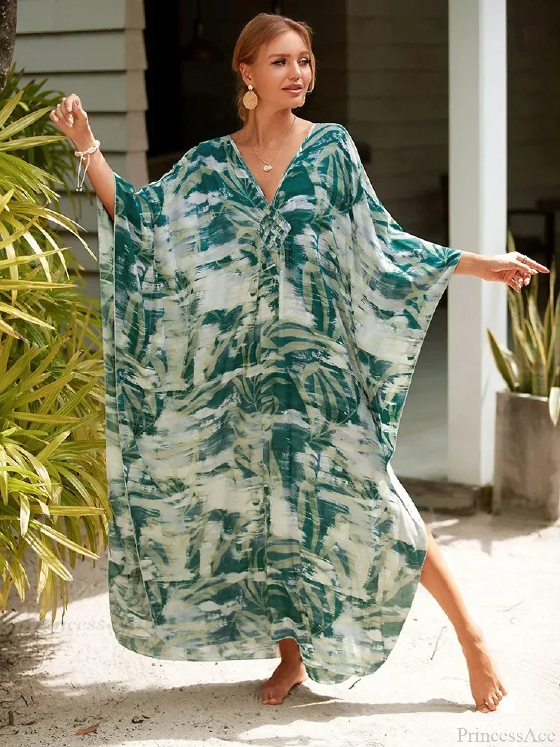 Zebra Stripes Long Dress Cover Up