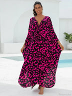 Zebra Stripes Long Dress Cover Up
