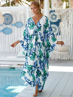 Zebra Stripes Long Dress Cover Up