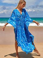 Zebra Stripes Long Dress Cover Up