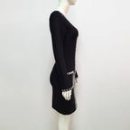 Zelia Embellished Long Sleeves Mini Dress