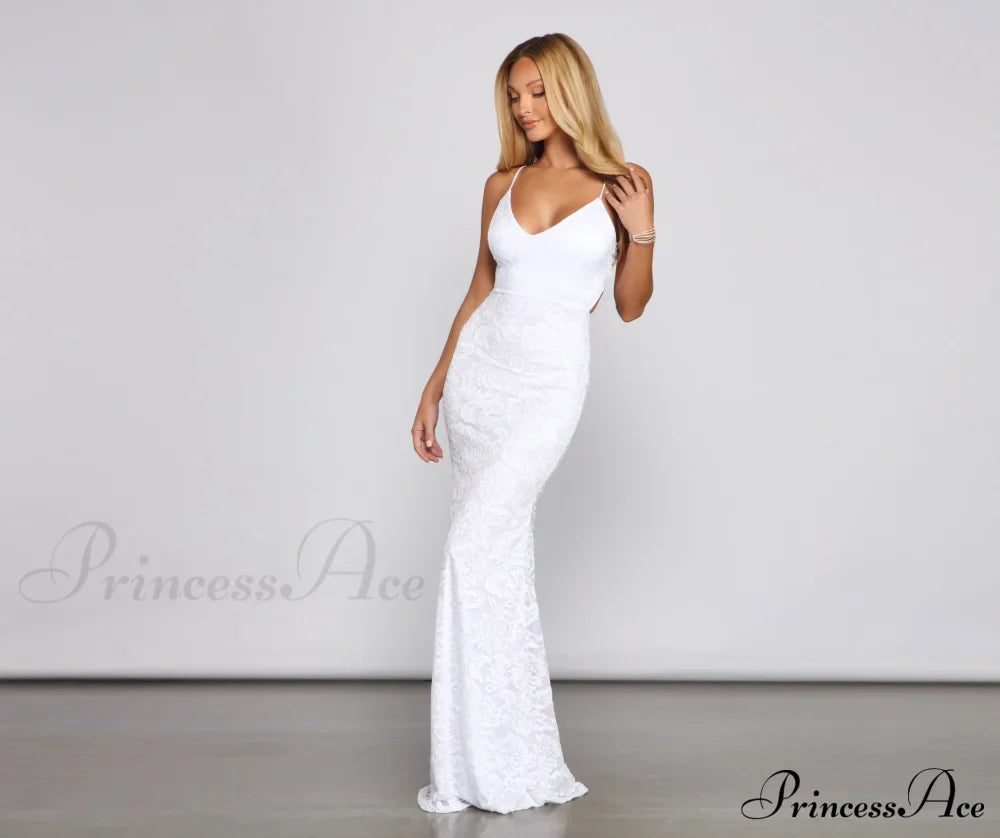 Zenaida Formal Sleeveless Charming Lace Mermaid Dress
