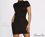 Zip Up Stylish Chic Mini Dress