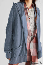 Zipper Waffle Hoodie