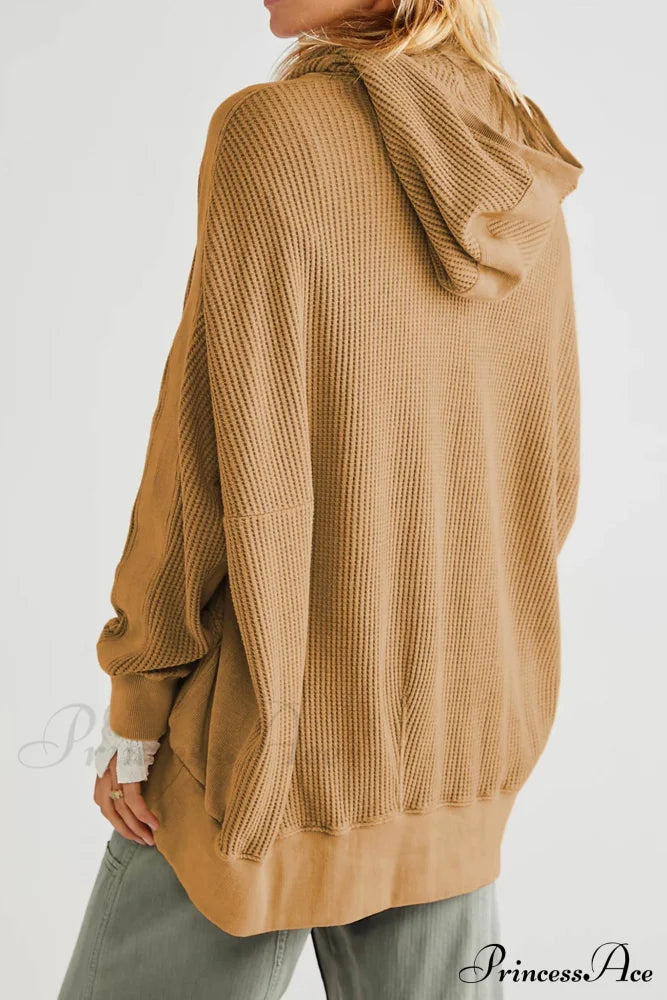 Zipper Waffle Hoodie