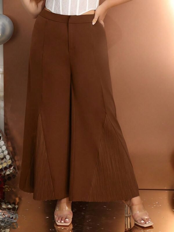 High-Waisted Wide Leg Trousers Casual Street Style