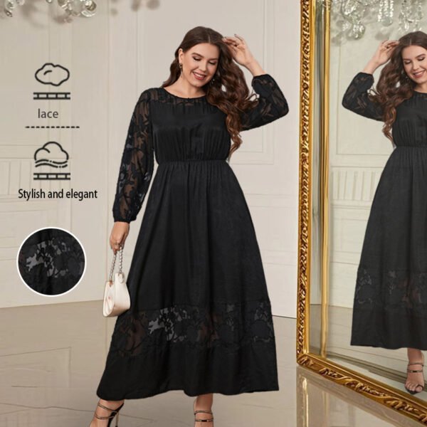 Chic Black Lace Midi Dress for Effortless Elegance