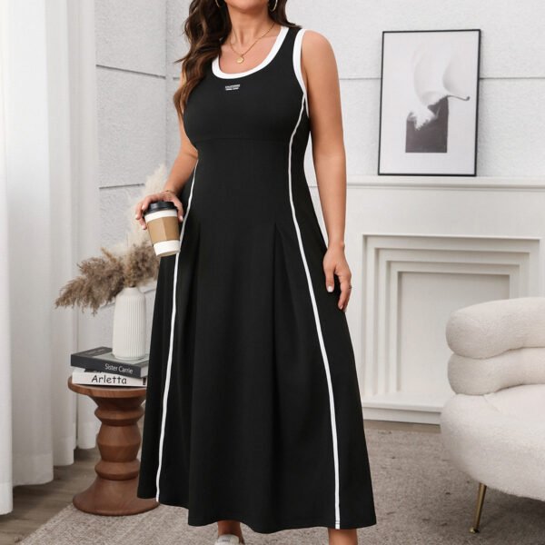 Elegant Casual Maxi Dress With Abstract Print